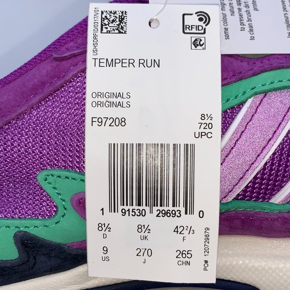 NEW Adidas Temper Run Purple Green main image 8